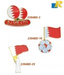 Bahrain Flag Metal Badge - Magnet