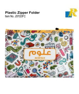 Plastic Zipper Religious Education BAG Science Theme Folder File, Item No. JS1120FC