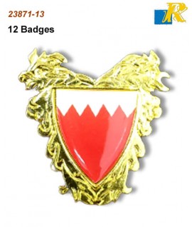 Bahrain Flag National Emblem enamel lapel pin (12 Badges)