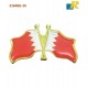 Bahrain Flag Metal Badge - Magnet