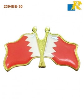 Bahrain Flag Metal Badge - Magnet