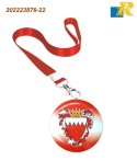 Bahrain National Day Flat Strap Lanyard with Swivel Hook Clip