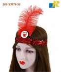Feather & Sequin Decor Costume Headwear / HeadBand