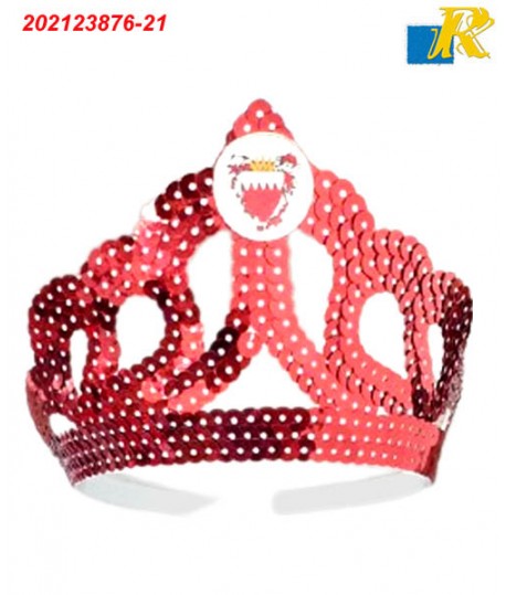 Bahrain National Day Sequin Crown - Hair Bands for Women Girls Kids -12Pcs