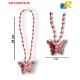 Bead Necklace with Butterfly Sequin Pendants & Bahrain Emblem