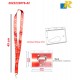 Bahrain National Day Lanyard with Clear Crystal Plastic Name Badge Holder
