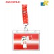 Bahrain National Day Lanyard with Clear Crystal Plastic Name Badge Holder