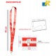 Bahrain National Day Lanyard with Clear Crystal Plastic Name Badge Holder