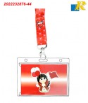 Bahrain National Day Lanyard with Clear Crystal Plastic Name Badge Holder