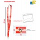 Bahrain National Day Lanyard with Clear Crystal Plastic Name Badge Holder
