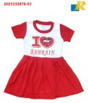 National Day Baby Girl dress - I Love Bahrain dress