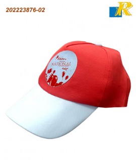 Bahrain National Day Cap with adjustable plastic snap strap closure