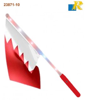 Bahrain National Flag Light Up  with LED Flashing Poles