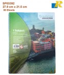 Sinarline 1 Subject University NoteBook 80 Sheets 27.9 x 21.5 cm