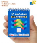 Sinarline Spiral Memo - Notebook - A6  10.5 x 14.8 cm  50 Sheets