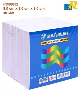 Sinarline Memo Cube Paper White 9x9x9 cm With Gum