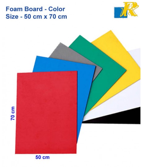 Color Foam Board 50x70 cm - 5mm (One Side Color)