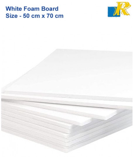 White Foam Board 50x70 cm - 5mm - Double side