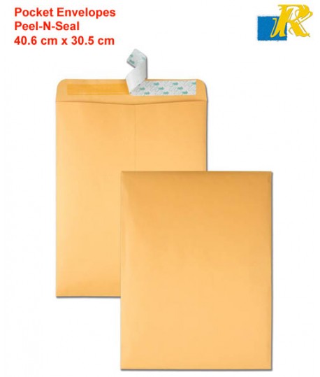 Pocket Envelops - Peel N Seal 40.6x30.5 cm Brown