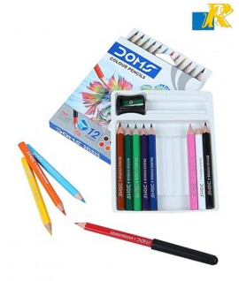 Doms Color Pencils 12 Shades 85mm Box pack (12 Pencils)