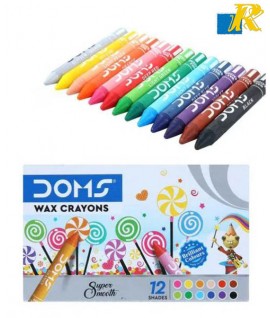 Doms Wax Crayons 12 Shades super smooth 57mm (12Crayons)