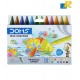 Doms Triangle Jumbo Wax Crayons 12 Shades 90mm (12+1 Crayons)