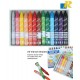 Doms Triangle Jumbo Wax Crayons 12 Shades 90mm (12+1 Crayons)