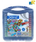 Doms 50 Shades Jumbo Oil Pastels 75mm Plastic Carry Case 50 Shades(Art No.8202)