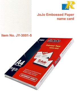 JOJO Embossed Card Paper / A4 Size 300gsm Waterproof Super Glossy Inkjet Photo Paper - 50 Sheets ( Item No. JY-3001-5 )