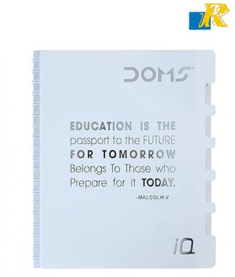 Doms 5 Subject | IQ Executive Series Exercise Notebook | Ruled | 70GSM | 300 Pages | 25.0 x 17.8 cm | Art No.7385)