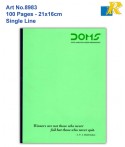 Doms Exercise Note Book | Single Line Book | 100 Sheets | 21x16cm | (Art No.8983)