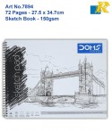 Doms Wiro Sketch Book | 150GSM 27.5x34.7cm, Unruled, 36 Sheets - 72Pages | Art No.7894