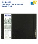 Doms A4 Sketch Book Hard Bound | 150GSM - A4, Unruled, 128 Pages| Art No.8922