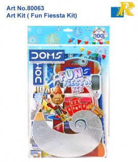 Doms Fun Fiesta Kit | Art Kit | Perfect Value Pack | Kit for Creative Minds | Combination of 7 Stationery Items Art No.80063
