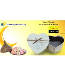 Heart-Shaped Cardboard Gift Boxes 3 Pcs , Item No.51351-034