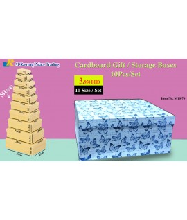 Cardboard Gift /Storage Boxes 10 Pcs a Set (Rectangle Shape) Item No. M10-70