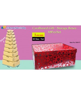 Cardboard Gift /Storage Boxes 10 Pcs a Set (Rectangle Shape) Item No. M10-71