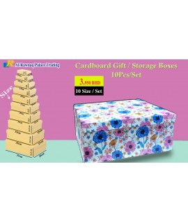 Cardboard Gift /Storage Boxes 10 Pcs a Set (Rectangle Shape) Item No. M10-72
