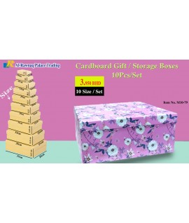 Cardboard Gift /Storage Boxes 10 Pcs a Set (Rectangle Shape) Item No. M10-79