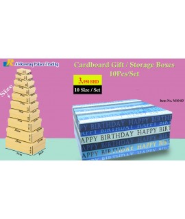Cardboard Gift /Storage Boxes 10 Pcs a Set (Rectangle Shape) Item No. M10-83