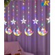 Decoration 95LED Moon Curtain String Lights Castle Colored Lights /  8 Modes Item No.DLR0111