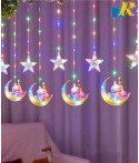 Decoration 95LED Moon Curtain String Lights Castle Colored Lights /  8 Modes Item No.DLR011