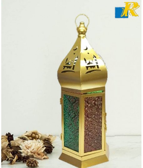 MetalAntique Collection Decorative Beautiful Moroccan Lantern Hanging Lantern, (Size 10X10X24 cm) Item No.22051M-P