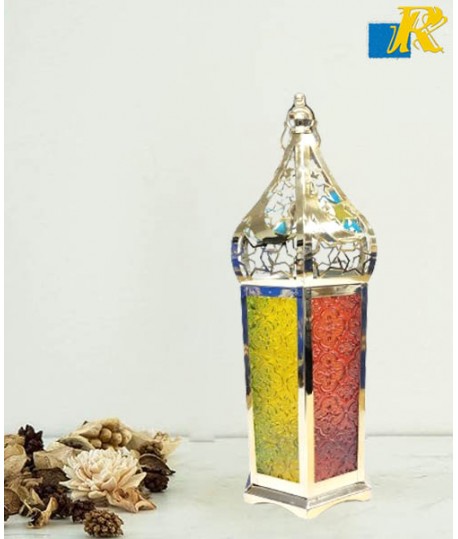 MetalAntique Collection Decorative Beautiful Moroccan Lantern Hanging Lantern, (Size 16x14x41 cm) Item No.JK22012