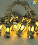 Decoration String 20 LED Lights, Silver Lantern Shape for Festival Party, Item No.6101-8