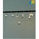 Decoration String 20 LED Lights, Silver Lantern Shape for Festival Party, Item No.6101-8