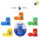 Doms ErasNer Eraser + Sharpner Blister Pack | 4 Different Shapes in 5 Vibrant Colors | Pack of 40 Pieces