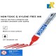 Doms Refilo White Board Marker Pen | Bullet Tip | Non-Toxic & Xzylene Free Ink | Red Ink, Pack of 12(ART NO.8701)