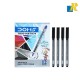 Doms Trio-Matic + Triangle Ball Point Pens - Black, Pack of  12(ART NO. 8666)