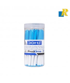 Doms Proxima Ball Pen Jar Pack | Fine Tip Ball Pen | Lightweight & Simple Body Design | Blue Ink, 25 Pens Pack(ART NO.8658)